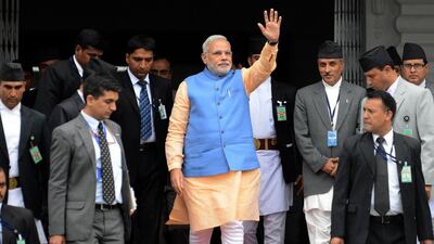 Indian Prime Minister Narendra Modi, pictured here on August 3, 2014 in Kathmandu, is due to meet Barack Obama during his first visit to the US. Prakash Mathema/AFP Photo