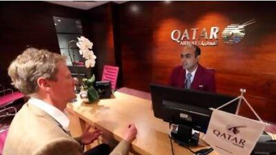 Subtle changes for Harrods under Qatari ownership include a new Qatar Airways sales counter, above. Stephen Lock for The National