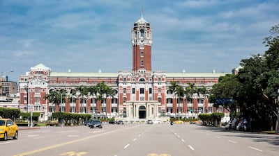 The Presidential Office Building in Taipei is the official workplace of the President of the Republic of China. It was built between 1912 and 1919 by architect Uheiji Nagano. Getty Images