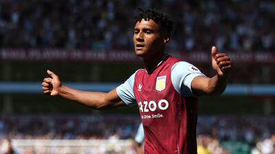 Ollie Watkins of Aston Villa celebrates their second goal. Getty