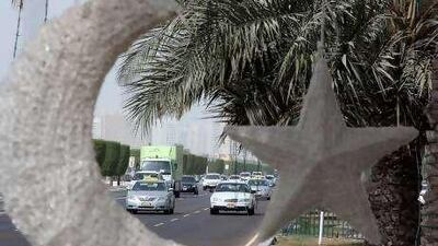 The Corniche in Abu Dhabi takes on a festive look as Ramadan decorations go up.