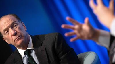 World Bank President David Malpass at a global trade event in Washington. AFP