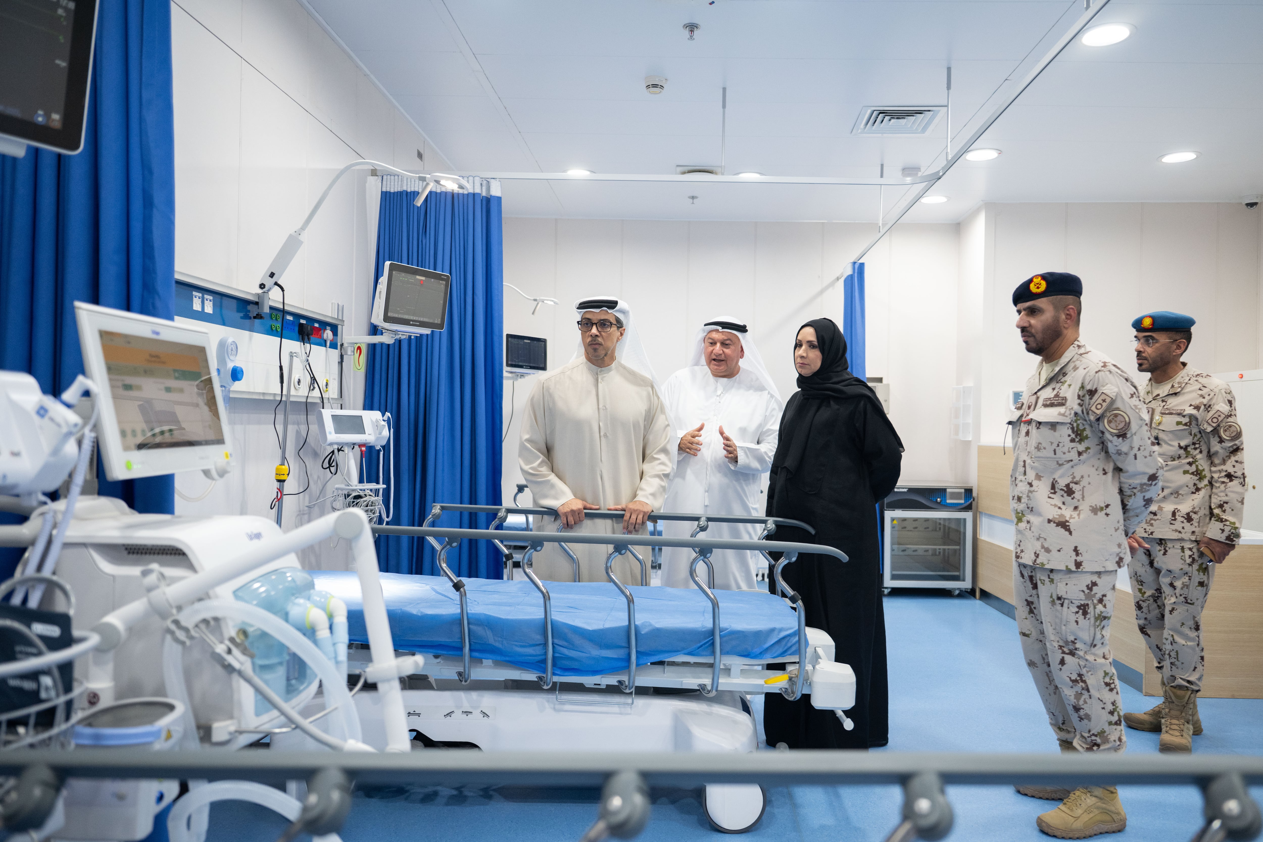 Image linked from the original feed: Sheikh Mansour bin Zayed tours Abu Dhabi's 100-bed floating hospital dedicated to trauma care