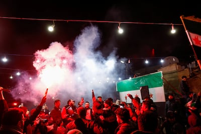 Syrians gather in Damascus to mark the 2011 uprising. Reuters