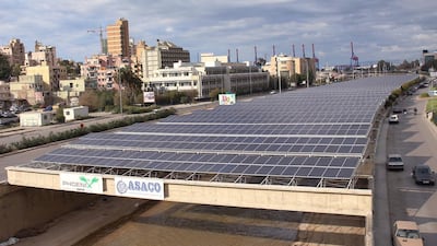 The Beirut River Solar Snake project is set to contribute to Lebanon's power network by the end of April 2015. Josh Wood for The National