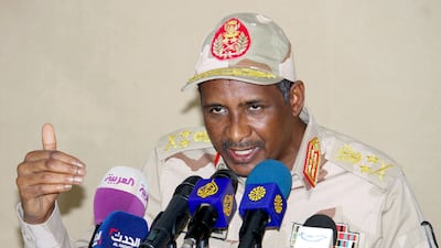 Lt Gen Mohamed Dagalo, deputy head of the military council and head of the paramilitary RSF. Reuters