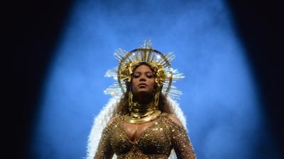 Beyonce dressed as the Madonna during The 59th Grammy Awards. Getty Images