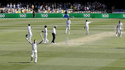 Australia's David Warner of Australia celebrates after reaching his century. Getty