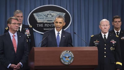 US president Barack Obama vowed on Monday to go after ‘the heart of ISIL that pumps funds and propaganda to people around the world’. His remarks came days before the launch of the Abu Dhabi-based Sawab Centre, a counter-terrorism outfit created to blunt the etremist group’s online propaganda. Saul Loeb/AFP Photo