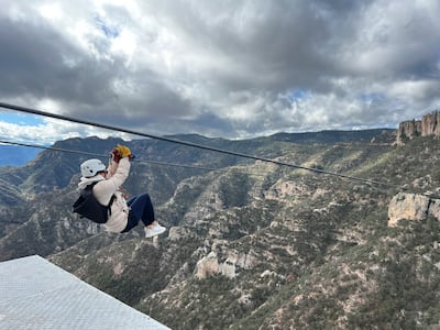 The Tirolesas at Parque Barrancas in Mexico’s Copper Canyon reaches speeds of 135kph. Photo: John Brunton