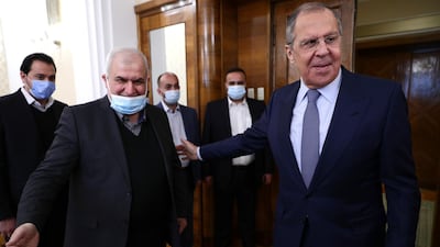 Mohammad Raad was quoted as saying he had a 'friendly and frank' meeting with Sergey Lavrov in Moscow. AP