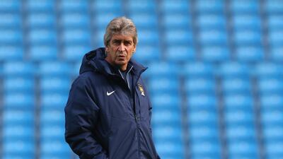 Manchester City manager Manuel Pellegrini admits the club are looking to sign a centre-forward this month. Alex Livesey/Getty Images