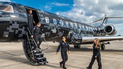 The crew arrive in Florida. AFP