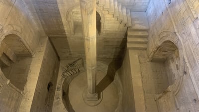 The Nilometer on Cairo’s Roda island was used for centuries to gauge the water level during the annual flood season. Hamza Hendawi / The National