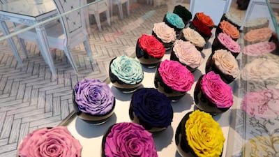 Customers can also browse through and purchase the brand's collections at the Forever Rose Cafe. Pawan Singh / The National