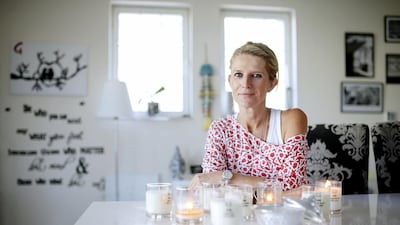 Melanie Upham, the founder of Pure Candle, a company that specialises in handcrafted soy wax candles. Sarah Dea / The National