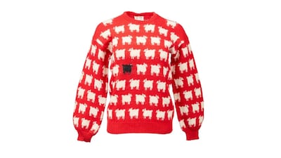 Princess Diana's sheep jumper; $50,000 to $80,000. All photos: Sotheby's