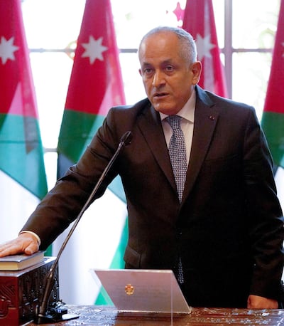 Jordan's King Abdullah II swears in Ali Al Ayed as new Minister of Culture. Courtesy Royal Hashemite Court
