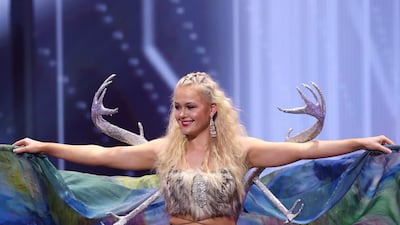 Miss Norway Sunniva Frigstad appears onstage at the Miss Universe 2020 National Costume Show at Seminole Hard Rock Hotel & Casino on May 13, 2021 in Hollywood, Florida. AFP