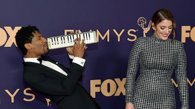 Jon Batiste and Suleika Jaouad married in February. They couple are seen here at the 71st Emmy Awards on September 22, 2019. AFP