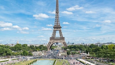 The Eiffel Tower in Paris, France.