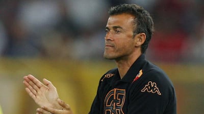 Current Barcelona manager Luis Enrique shown August 2011 during his stint as manager of AS Roma. Paolo Bruno / Getty Images