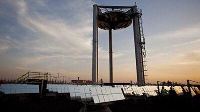 Abu Dhabi's planned solar power should save about 1 million tonnes of carbon dioxide emissions by 2020. Andrew Henderson / The National