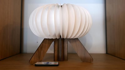 A foldable lamp from Gingko Design.