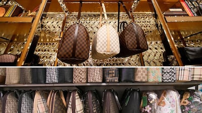 Above, Louis Vuitton bags, Below, counterfeit ‘designer’ purses in China. Bloomberg; Frank Miller / Corbis