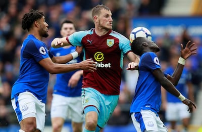 Chris Wood, centre, has been impressive for Burnley. Jason Cairnduff / Reuters