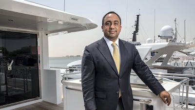 Talal Nasralla, CEO of Gulf Craft, one of his yachts in Umm Al Quwain.