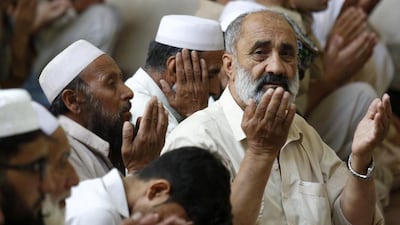 Pakistani Muslims attend the first Friday prayer of the holy fasting month of Ramadan, in Peshawar, Pakistan. EPA