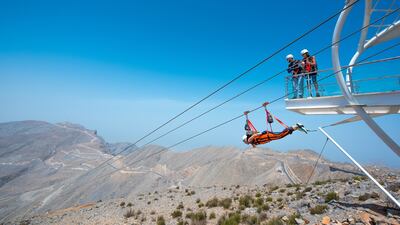 Adventure seekers will enjoy the Jais Flight at Jebel Jais. Photo: Ras Al Khaimah Tourism Development Authority