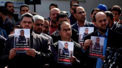 Israel has sought to circulate lies that Yasser Murtaja, the 30-year-old Palestinian photojournalist killed by its forces, was flying a drone. Mahmud Hams / AFP