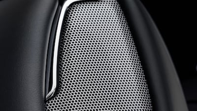 One of the Yukon's headrest speakers