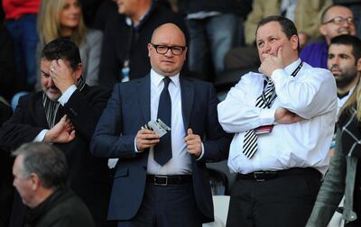 Newcastle United owner Mike Ashley (R). Getty