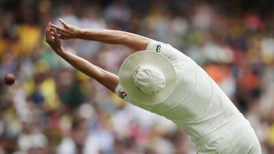 Moeen Ali of England hits a six as Pat Cummins of Australia misses the catch during day three of the fourth test match in the 2017/18 Ashes series at Melbourne Cricket Ground. Michael Dodge / Getty Images