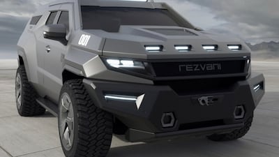 The design for Rezvani Motors' latest SUV, Rezvani Vengeance, was inspired by video games. Photo: Rezvani Motors / Instagram