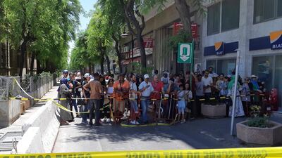 The Tunisian Interior ministry said one police officer has died in the suicide bombing targeting a police patrol in a busy commercial street in central Tunis. AP Photo