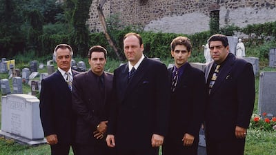 James Gandolfini, Steven Van Zandt, Michael Imperioli, Vincent Pastore and Tony Sirico in The 'Sopranos'. Photo: HBO