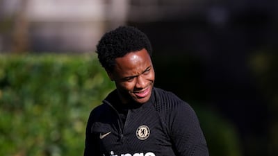 Raheem Sterling trains for Tuesday's Champions League match. PA