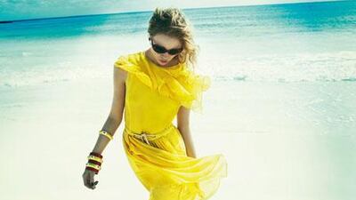 Bright tones stop dresses from looking too serious, and floaty layers allow for all-important air circulation.