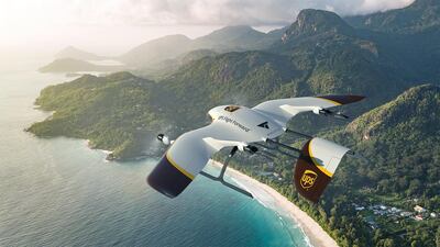 Could something like this, the UPS Flight Forward and Wingcopter's delivery drone, be the future? Courtesy UPS