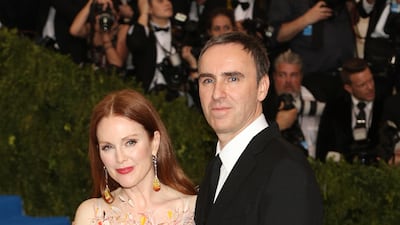 Julianne Moore, in Calvin Klein, and Raf Simons attend the Met Gala at the Metropolitan Museum of Art in New York, US, on May 1, 2017. EPA
