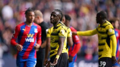 Hassane Kamara – 3. Was deemed by VAR to have handled the ball in the box with his arms aloft. His day went from bad to worse when he received a second yellow for pushing Olise, who was free. PA