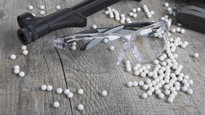 Airsoft gun and BBs. Courtesy iStockphoto.com