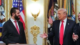 US President Donald Trump with Syrian President Ahmad Al Shara in the White House in November. AFP