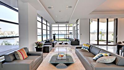 There is smart home technology, lit glass bridges and a wall feature which consists of 3D panels on the external and internal elevations which is illuminated by LED lights. Courtesy Knight Frank