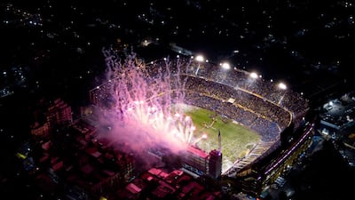 La Bombonera stadium in Buenos Aires taken before the all-Argentine Copa Libertadores semi-final second leg between Boca Juniors and RIver Plate on Tuesday, October 22. AFP