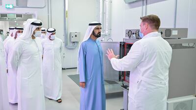 Accompanied by Sheikh Maktoum bin Mohammed, Sheikh Mohammed was briefed on the advanced technologies used in the agricultural complex.